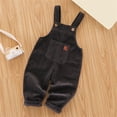 thumbnail image 4 of Ruyang Kids Toddlers Overalls Solid Adjustable Strap Loose Fit Jumpsuits Boys Girls Trendy Cotton Casual Rompers All-Season, 4 of 5