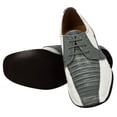 thumbnail image 2 of LIBERTYZENO Boys Lizard Print Genuine Leather Kids Dress Shoes Senior Grey/White 6 Toddler, 2 of 5