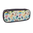 thumbnail image 2 of Lsque Playing Video Games Printed Big Capacity PU Leather Pencil Case Large Pencil Pouch Stationery Pen Bag Pencil Holder for Teen, 2 of 6