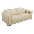 thumbnail image 4 of Riseholme Reclining Sofa with Black Legs in Contemporary Beige Leather, 4 of 26