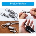 thumbnail image 5 of Metal Keyring With 360 Degree Rotations Detachable Carabiner Clip For Secure Key Organization, 5 of 9