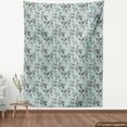 thumbnail image 3 of Ambesonne Vintage Botany Fabric by the Yard Upholstery, Pastel Tone Bouquet, 5 Yards, Seafoam Grey, 3 of 4