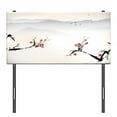 thumbnail image 3 of East Headboard, Japanese Nature Landscape National Sakura Flower over Himalayas and Flying Gulls, Upholstered Decorative Metal Bed Headboard with Memory Foam, Twin Size, Beige Red Black, by Ambesonne, 3 of 4