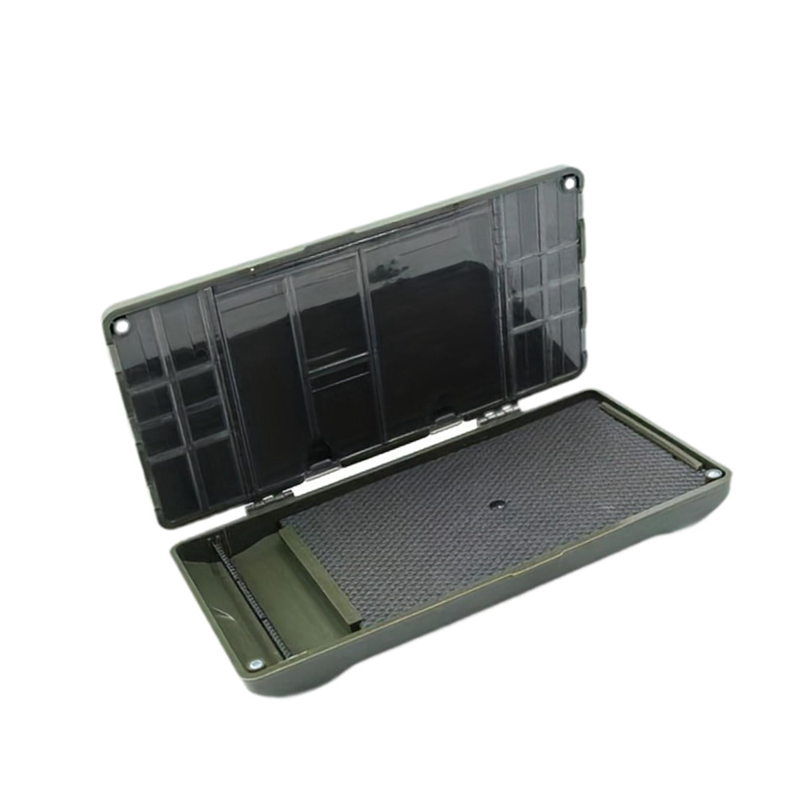 figatia Fishing Tackle Case Rig Box Organizer Portable Waterproof 2 Layer PVC Fishing Tackle Box Carp Fishing Tackle Box Fly Box