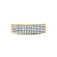 thumbnail image 2 of 10kt Yellow Gold Mens Round Diamond Wedding Band Ring 3/8 Cttw, 2 of 4