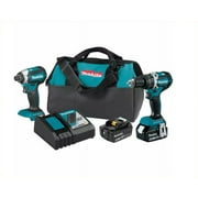 Makita 18-Volt LXT Lithium-Ion Brushless Cordless Hammer Drill and Impact Driver Combo Kit (2-Tool) w/ (2) 4Ah Batteries, Bag