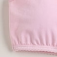 thumbnail image 5 of WUANDIXFA Sports Bras Girls Seamless Training Bra Double Layer with Adjustable Strap First Bras Cami Crop,Light Pink,7-8 Years, 5 of 7