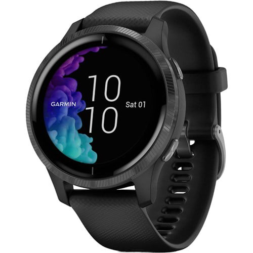 Garmin Refurbished VENU Black with Slate Hardware GPS Smartwatch, Fitness  Trackers 1.2 In. AMOLED Touchscreen