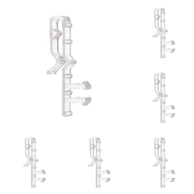 2 Inch Clear Blind Clips for Valance, Hidden Valance Clips(12 Pieces),Clear Plastic Blinds Clips for Valance with a Groove, Replacement Clips for Blinds Wood Faux Wood Window Blinds(12 Pcs)