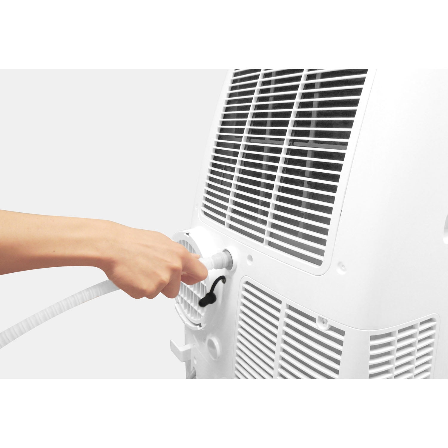Honeywell HL10CESWB 10,000 BTU 115V Portable Air Conditioner for Rooms Up To 450 Sq. Ft. with Remote Control, White/Blue