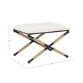 thumbnail image 2 of Linon Brewster Boho Backless Campaign Accent Stool, Black/Neutral, 2 of 9