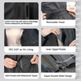 thumbnail image 4 of VIKAMAKA Women's Waterproof Long Raincoat with Detachable Hood Magnetic Closure and Reflective for Cycling Daily Wear(Black,M), 4 of 6