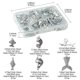 thumbnail image 4 of 48Pcs 6 Styles Tibetan Style Alloy Pendant Fish Charms Antique Silver 13~27x8.5~24.8x2~10.5mm Hole: 1~2mm 8pcs/style, 4 of 8