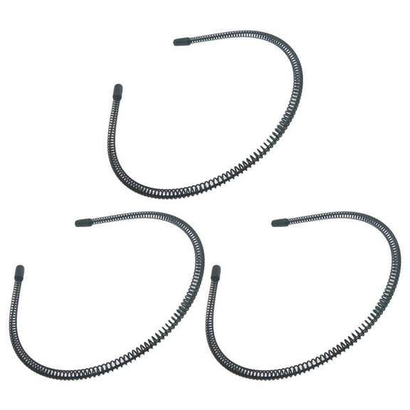 PENIKOKO wired headband iron hair band Black 3Pcs