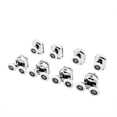 thumbnail image 1 of 8 Roues de Fixation de Porte de Douche en Verre de Remplacement - 4 Roues Inférieures & 4 Roues Supérieures - pour Porte en Verre, 1 of 5