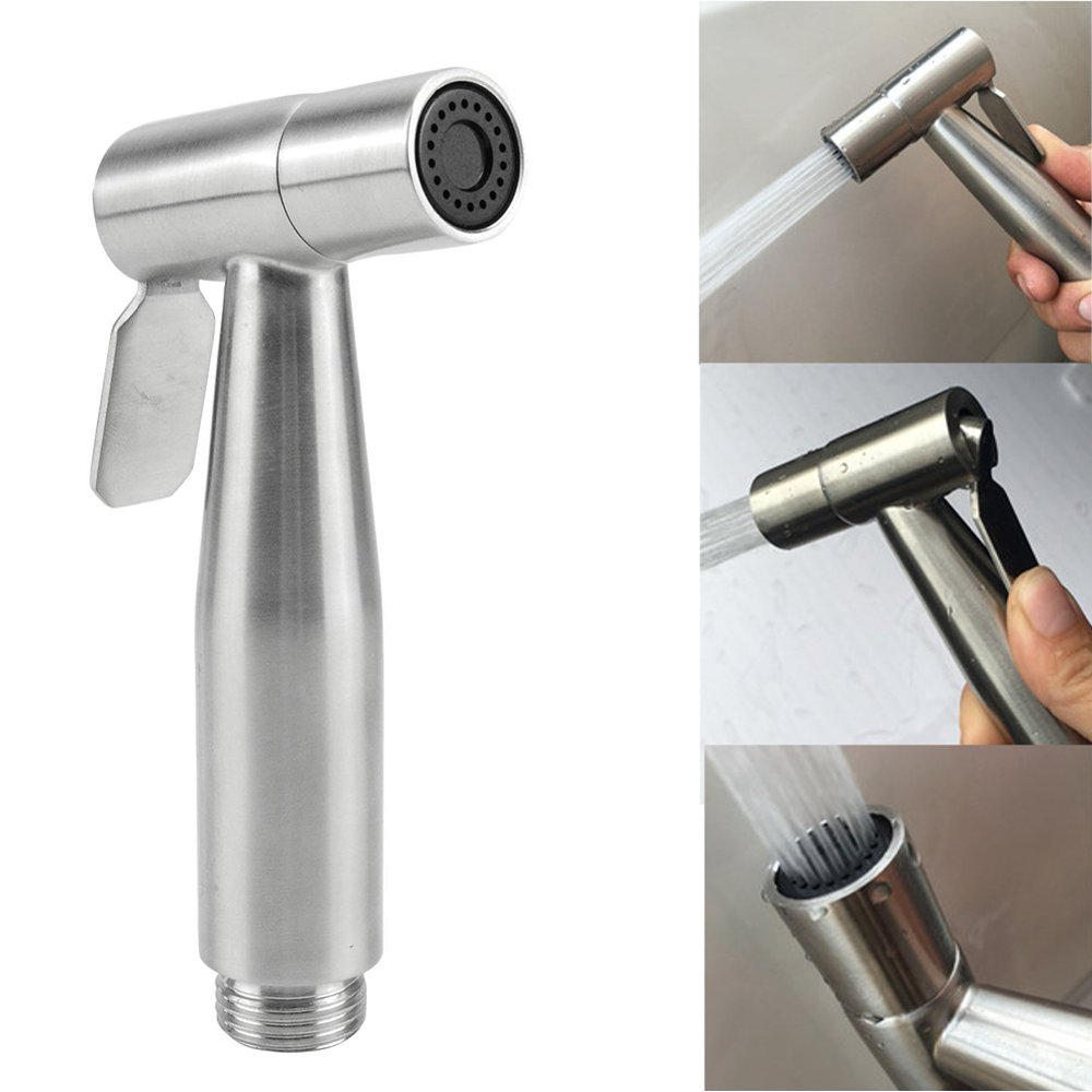 WALFRONT Stainless Steel Toilet Bidet Sprayer Handheld Bathroom Shower