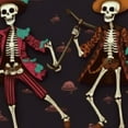 thumbnail image 6 of Skeleton Pirate Round Tablecloths Table Covers with Elastic Polyester Fitted Tablecloth Circular Table Cloths for Indoor Outdoor, 6 of 8