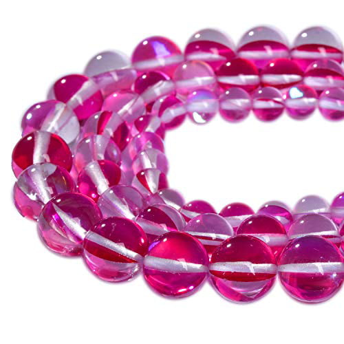 Natural Rainbow Moonstone Gemstone Round Beads For Jewelry Making 15"6mm 8mm 10m