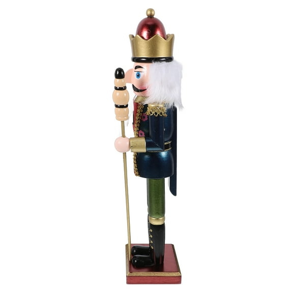 FELTECHELECTR 1Set Traditional Nutcracker Soldier Statue Multi-Colored Wooden Decor for Christmas and Valentine's Day