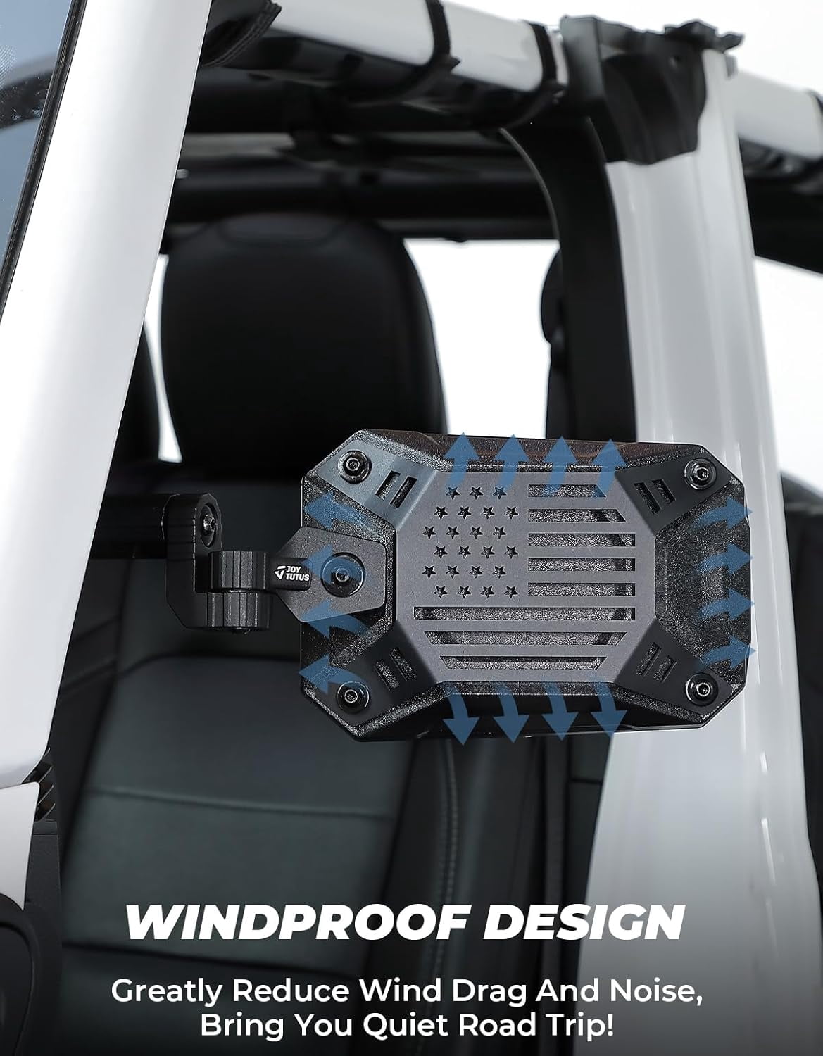 JOYTUTUS Mirrors Doors Off Compatible with 2018-2023 Wrangler JL/JLU & Gladiator JT, JL Side Mirrors with Ball Adapter, Wider View