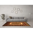 thumbnail image 3 of Ahgly Company Indoor Round Abstract Orange Modern Area Rugs, 8' Round, 3 of 4