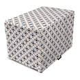 thumbnail image 1 of Abstract Dog Crate Cover, Composition of Round Squares Repeated Diagonally in Monochrome Style, Easy to Use Pet Kennel Cover for Dogs, 35" x 23" x 27", Night Blue Pale Eggshell, by Ambesonne, 1 of 6