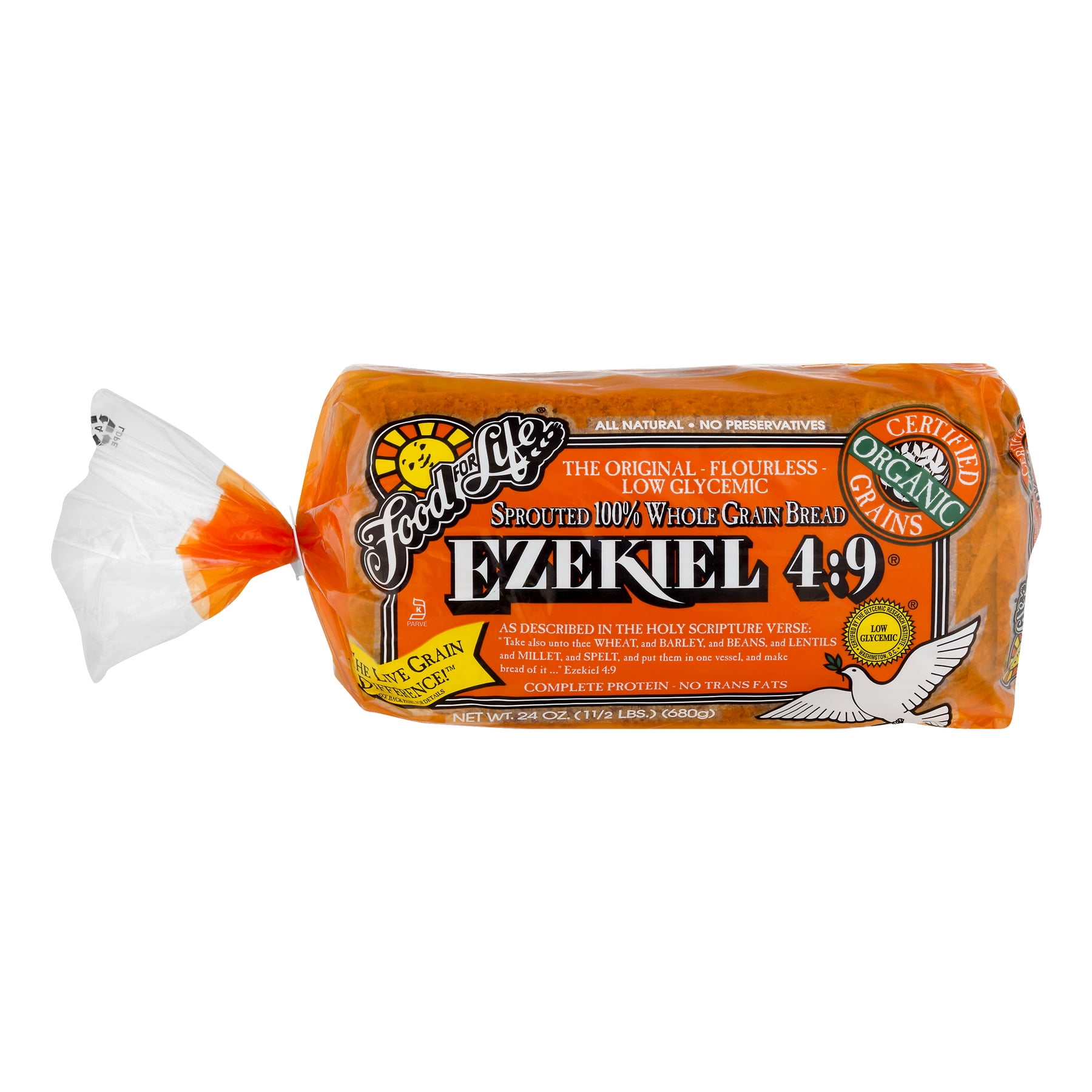 Food For Life Ezekiel 4 9 Sprouted Whole Grain Bread 24oz 20 CT Bag 