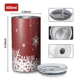 thumbnail image 4 of 20oz Coffee Tumblers Red Christmas Snowflake Pattern Stainless Steel Vacuum Insulated Travel Tumbler Coffee Cups Mug with Lid and Straw with Cleaning Brush for Cold & Hot Drinks, 4 of 5