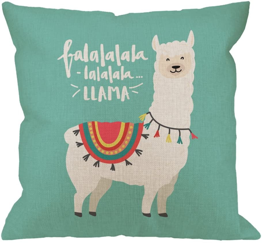Lovely Alpaca Cushion Cover Party Llama Square Pillow Case Chair Sofa Home Decor 