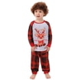 thumbnail image 3 of URMAGIC Matching Family Pajamas Sets Christmas Pj's with Lettler Print and Cartoon Elk Tee and Bottom Loungewear, 3 of 4