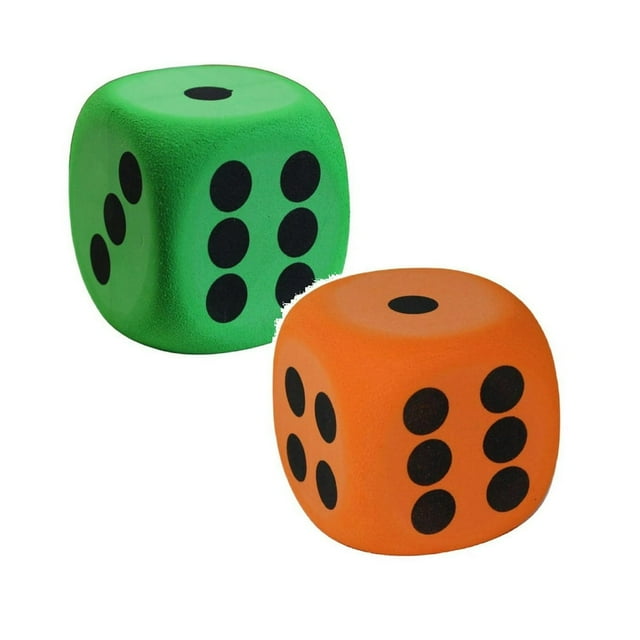 PEACNNG 2PCS Large Foam Dice Color Foam Dice 3.15 Inches Big Dice for Building Educational Math Teaching Pastime Party 6 Foam Dice Anxiety Dice for Stress
