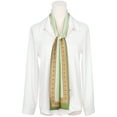 thumbnail image 2 of INSPIRE CHIC Women's Contrast Color Vintage Scarf, Skinny Long Hair Ribbon Handbag Handle Wrap Neck Tie Scarves Neckerchief 147x14cm/57.9x5.5"(LxW) Light Green, 2 of 6