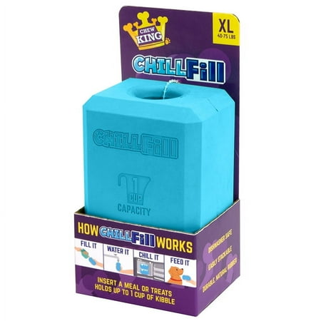 Chew King By Mammoth Premium Treat Dog Toy, Extremely Durable Natural Rubber Fillable Toy Collection, Frozen Feeding, XL