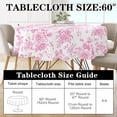 thumbnail image 2 of Pink Floral Round Tablecloth 60 Inch Chinoiserie Flower Fabric Table Cloth Washable Table Cover for Picnic Dinner Table Decoration, 2 of 7