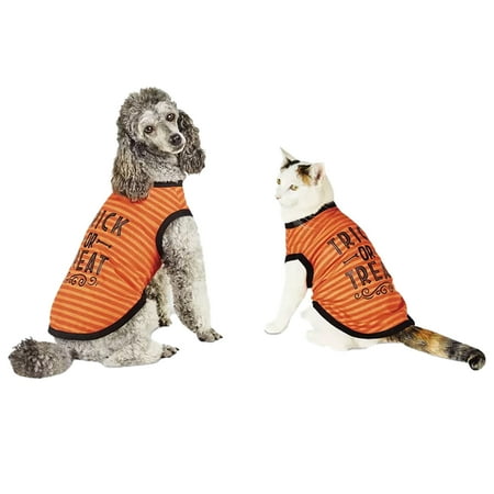 Hyde & EEK! Boutique Halloween Trick or Treat Graphic Dog & Cat T-Shirt Small