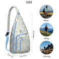 thumbnail image 2 of Beachcomber Sling Backpack - Spiral Seashell & Tropical Design Crossbody Bag, Lightweight Durable Pack with Layered Storage for Essentials, 2 of 4