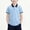 Sky Blue, variant on Solid Color Casual Short Sleeve Top With Subtle Rhinestone Accents And Minimalist Print For Kids Hot Pink Size 10