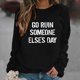 thumbnail image 2 of Sudadera Para Mujer Cuello Redondo Sudadera de Gran Tamaño Casual Manga Completa Cuello Redondo Tops Camisas Sueltas Blusa Jersey Sudadera Estampada Odeerbi  ODB136881, 2 of 5