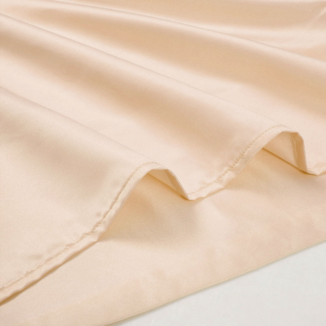 Unique Bargains Envelope Closure Satin Silk Body Pillow Cover Champagne 20"x54"
