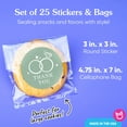 thumbnail image 4 of Big Dot of Happiness Sage Green Wedding Thank You Stickers and Clear Cookie Bags, Cellophane Treat Bags 4.25x7 IN for Candy or Baked Goods - 25 Count, 4 of 5