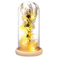 thumbnail image 1 of Mobestech LED Microlandschaft Glass Dome Light Mini Artificial Sunflower Lamp with Glass Cover Desktop Ornament (Yellow), 1 of 7