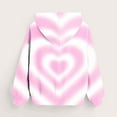 thumbnail image 3 of Kids Tie Dye Hoodies Sweatshirt Boys Girls Heart Print Hooded Pullover Shirt with Kangaroo Pocket Valentine's Day Hoodies, 3 of 6