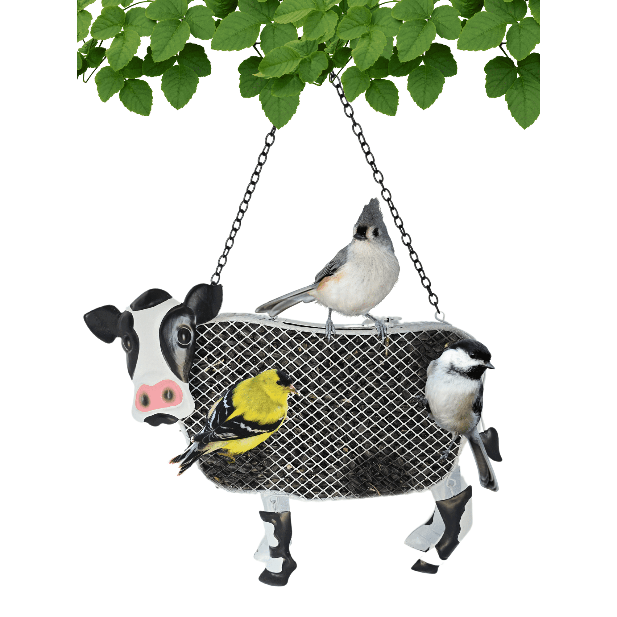 Gift Essentials Metal Mesh Bird Feeder, Sunflower Seed Feeder, Cow