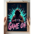 thumbnail image 4 of FlexiPrints - 12x16 Inches “GAME ON” Wall Art – Minimalist Typography Print - Modern Home & Office Decor - Unframed Poster, 4 of 7