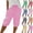 #03 Hot Pink, variant on Women Striped Gingham Knee Length Bermuda Shorts Plaid Baggy Pajama Lounge Shorts Resort Cute Daily Bottoms ,M,#03 Blue