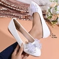 thumbnail image 5 of Purcolt Womens Shiny Rhinestone Bow Flats Dressy Casual Pointed Toe Slip On Ballet Shoes Comfort Elegant Soft Sole Dress Shoes Dailywear for Business Work Office, 5 of 9