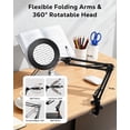 thumbnail image 7 of Riousery 10X Magnifying Lamp with Light, Adjustable Swing Arm, Desk Base and Clamp, USB Powered for Reading, Crafts and Repair, 7 of 7