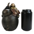 thumbnail image 5 of Happy Buddha Hotei Seated On Wine Gourd Backflow Incense Burner LED Light Statue, 5 of 9