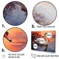 thumbnail image 3 of Designart "A Mystic Swan At Dawn I" Animals Swans Floater Framed Canvas Art Print, 3 of 5
