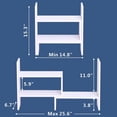 thumbnail image 4 of FITUEYES Wood Adjustable Desktop Organizer Display Shelf Storage Rack, Office Supplies Desk Organizer, White DT306802WW, 4 of 7